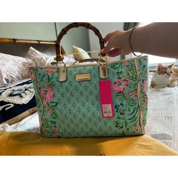 NWT!! Lilly Pulitzer Greydon Canvas Tote